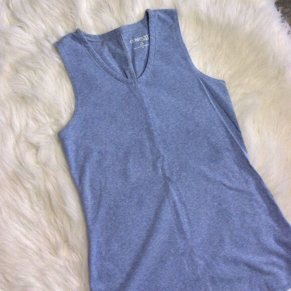 Ellen Tracy Blue Tunic/Tank - Picture 2 of 15